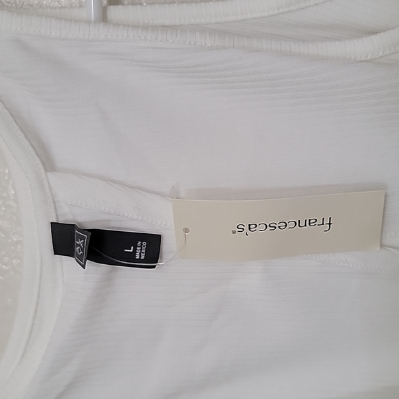 NWT Francesca's Collection Arica Ribbed Open Back Women's Tank Top - Picture 6 of 8